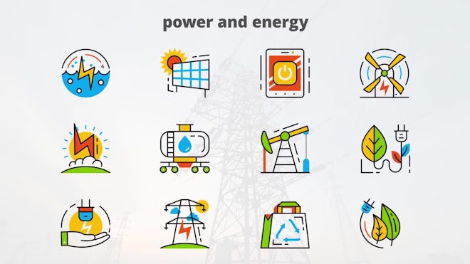Power and Energy - Flat Animated Icons Freebies template preview