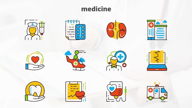 Medicine - Flat Animated Icons Freebies template preview