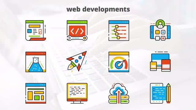 Web Development - Flat Animated Icons: After Effects Templates