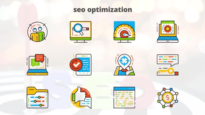 SEO Optimization - Flat Animated Icons Freebies template preview