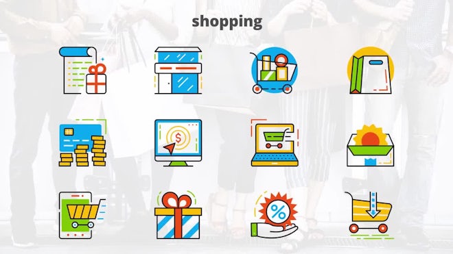 Shopping - Flat Animated Icons Freebies template preview