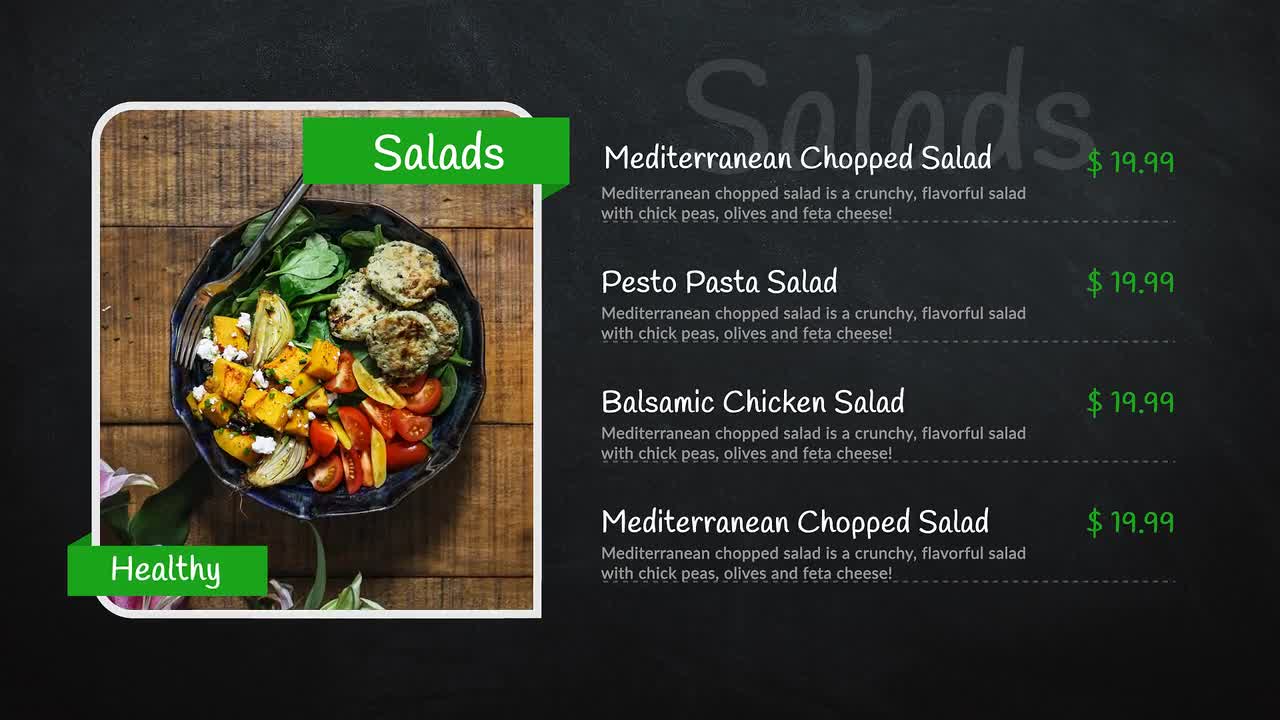 restaurant menu after effects template free download
