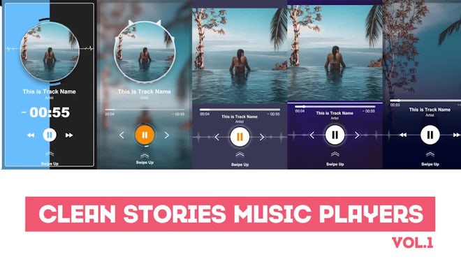 Clean Stories Music Players Freebies template preview
