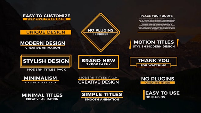 Modern Titles Freebies template preview