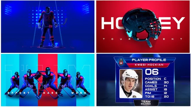 Hockey Broadcast Pack Freebies template preview