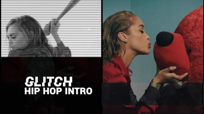 Glitch Hip Hop Intro | VHS Opener Freebies template preview