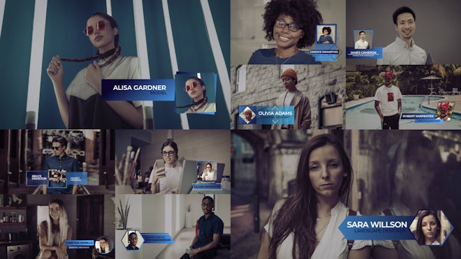 Corporate Lower Thirds Freebies template preview