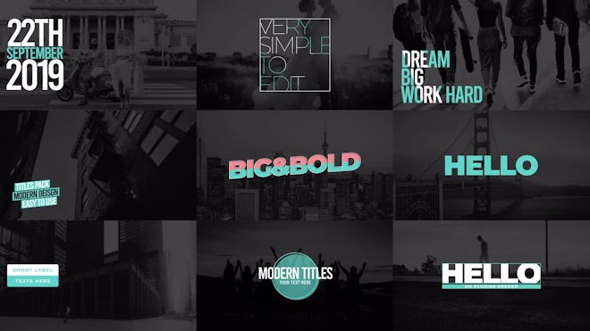 Modern Titles Pack VIIII Freebies template preview
