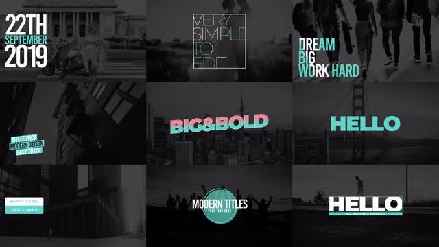 Modern Titles Pack VIIII: Motion Graphics Templates