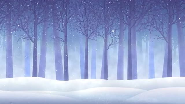 Snowfall In The Forest: Stock Motion Graphics