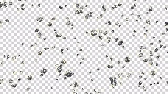 Falling Diamond With Alpha: Stock Motion Graphics