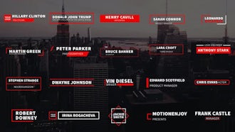 20 Modern Creative Lower Thirds: After Effects Templates
