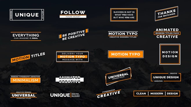 Motion Typo II Freebies template preview