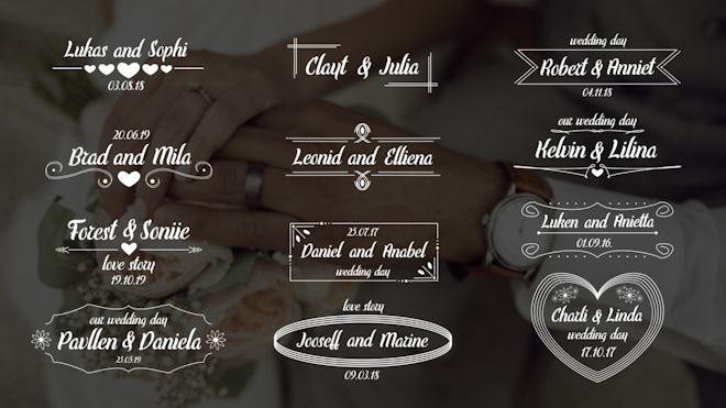Wedding Titles Elegant Freebies template preview