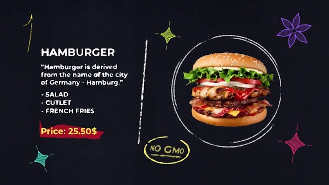 Food Menu Presentation Freebies template preview