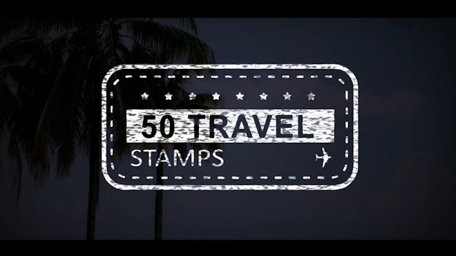 50 Travel Stamps Freebies template preview