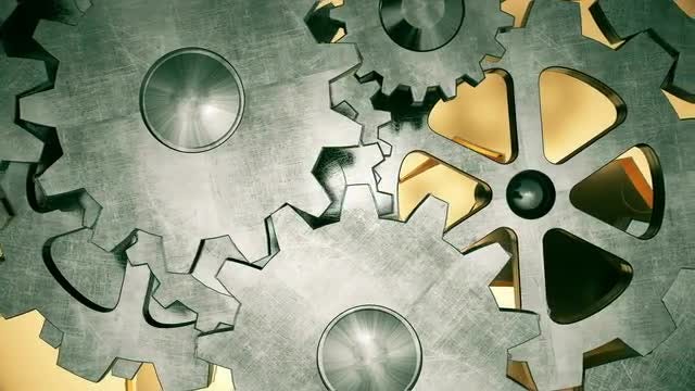Rotating gears: Stock Motion Graphics