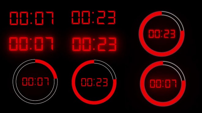 Digital countdown timer, Stock Video