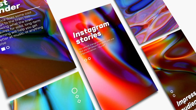Instagram Stories Liquid Gradient Freebies template preview