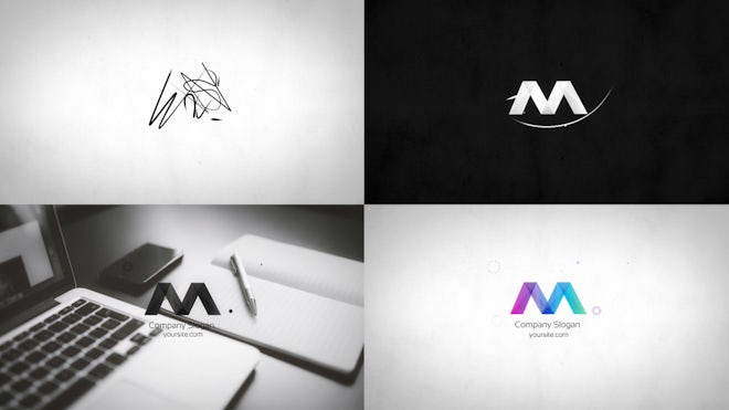 Minimal Drawing Logo Reveal Freebies template preview