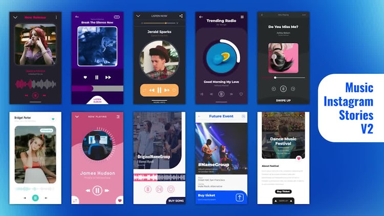 Music Instagram Stories V2 After Effects Templates Motion Array - robloxmusic instagram posts photos and videos instazucom