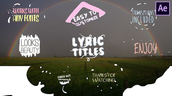 Cartoon Lyric Titles Freebies template preview