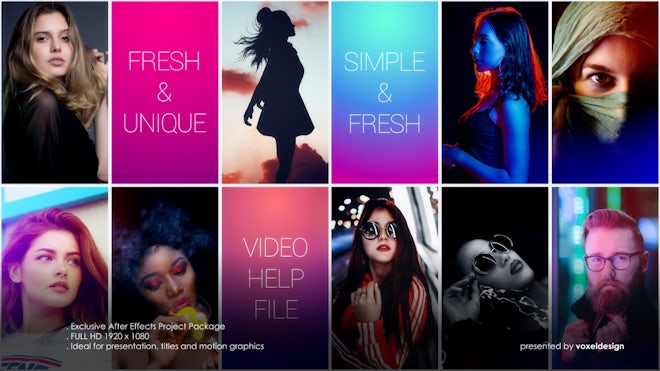 Multi Photo Freebies template preview
