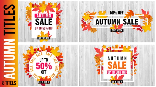 Autumn Titles Freebies template preview