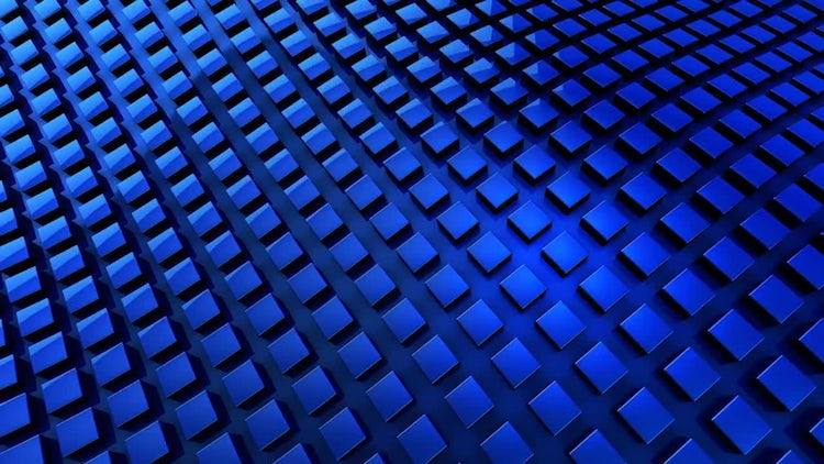 Blue Waving Cubes: Motion Graphics