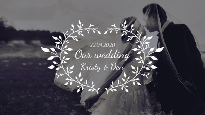 Beautiful Wedding Titles 4k Freebies template preview