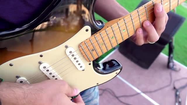 Strumming Electric Guitar: Stock Video