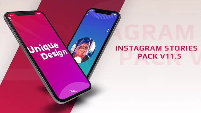 Instagram Stories V11.5 Freebies template preview