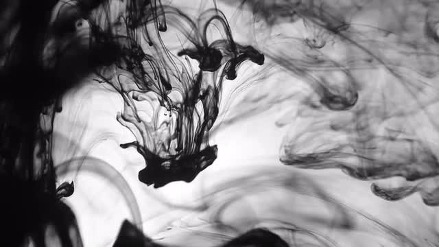 Black Ink in Water: Stock Video
