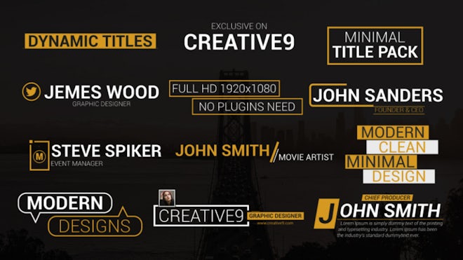 Creative Titles Freebies template preview