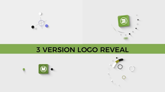 Minimal Logo Reveal 3 Versions Freebies template preview