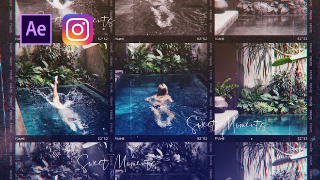 Photo Slideshow Retro Style Freebies template preview