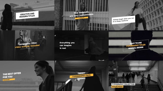 Typography Titles Freebies template preview