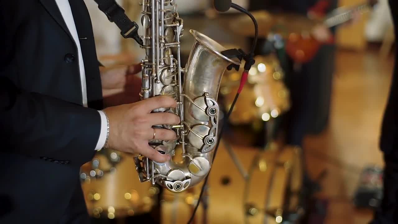 Musician Playing Saxophone - Stock Video | Motion Array