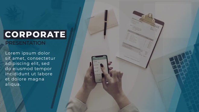 Elegant Corporate Slideshow Freebies template preview