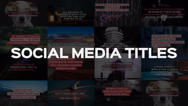 Social Media Titles: Motion Graphics Templates