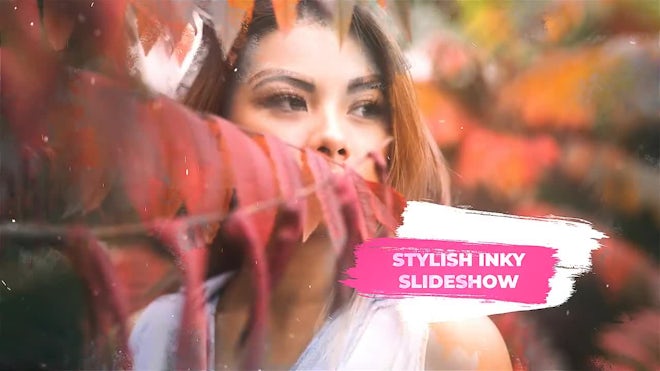 Romantic Inky Slideshow Freebies template preview