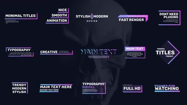 Modern Typo Titles: Premiere Pro Templates