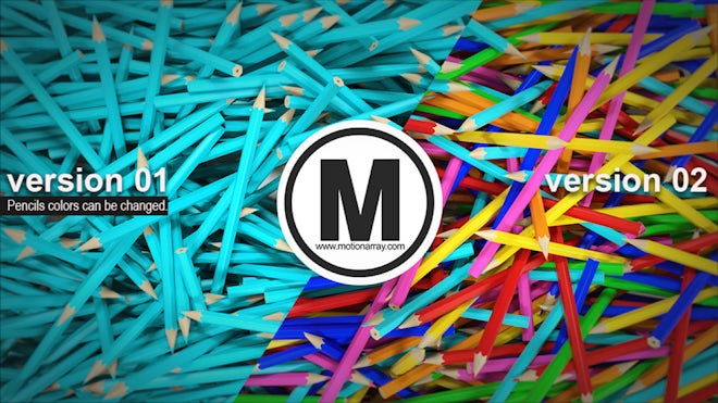 3D Pencils Logo Opener Freebies template preview