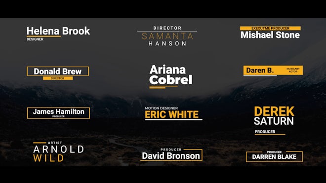 Lower Thirds Freebies template preview