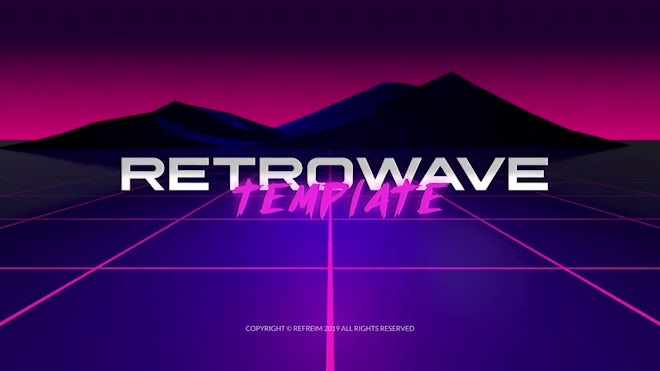 Retrowave Logo Reveal Freebies template preview