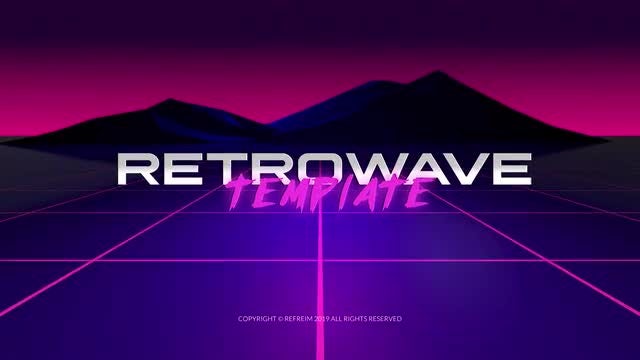 Retrowave Logo Reveal: After Effects Templates