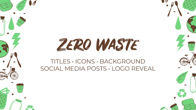 Zero Waste. Hand Drawn Pack Freebies template preview