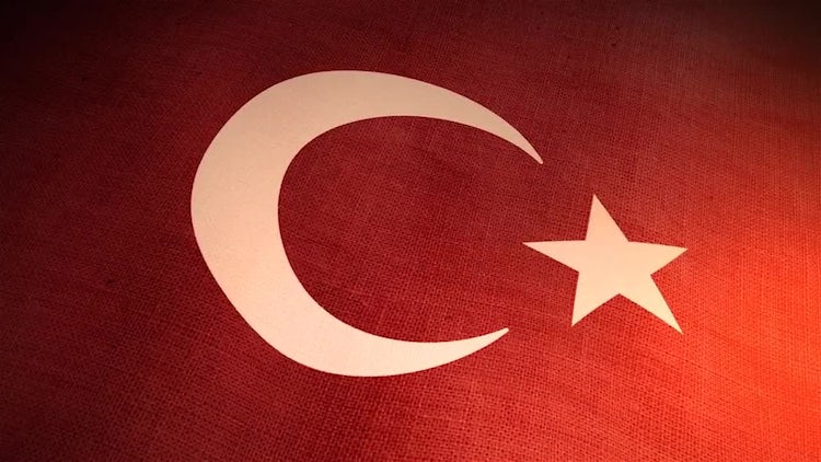 Realistic Turkish Flag: Stock Motion Graphics
