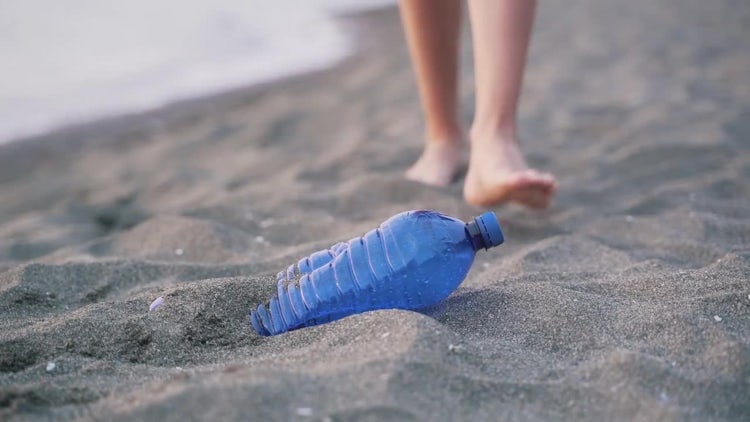 Removing Beach Litter: Stock Video