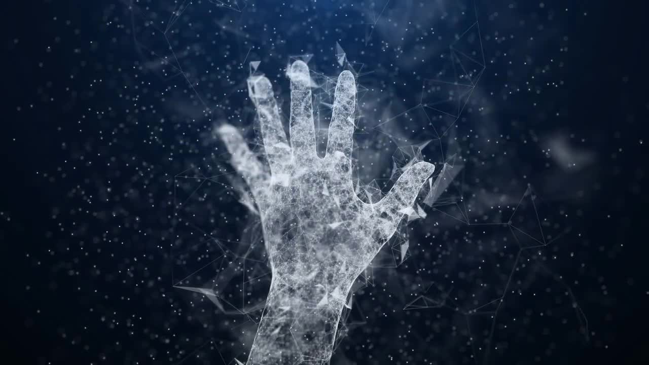 Plexus Hand - Stock Motion Graphics | Motion Array